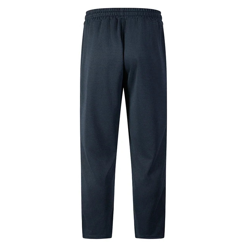 Pull On & Go | Men's Waffle-Knit Drawstring Straight-Leg Pants
