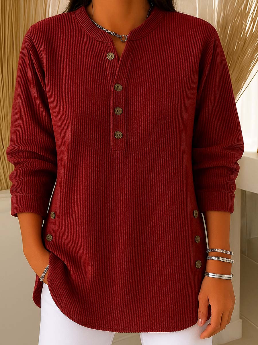 💃Women's Solid Color Crew Neck Long Sleeve Casual Loose Knit Pullover – Cozy Comfort Meets Effortless Style