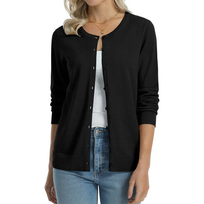 Women's 100% Cotton Lightweight Cardigan Sweater