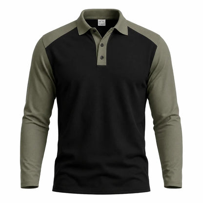 New Fall Collection-Men's Casual Color-Block Long Sleeve Shirt