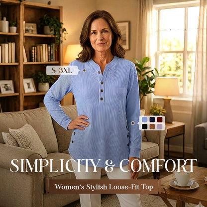 💃Women's Solid Color Crew Neck Long Sleeve Casual Loose Knit Pullover – Cozy Comfort Meets Effortless Style