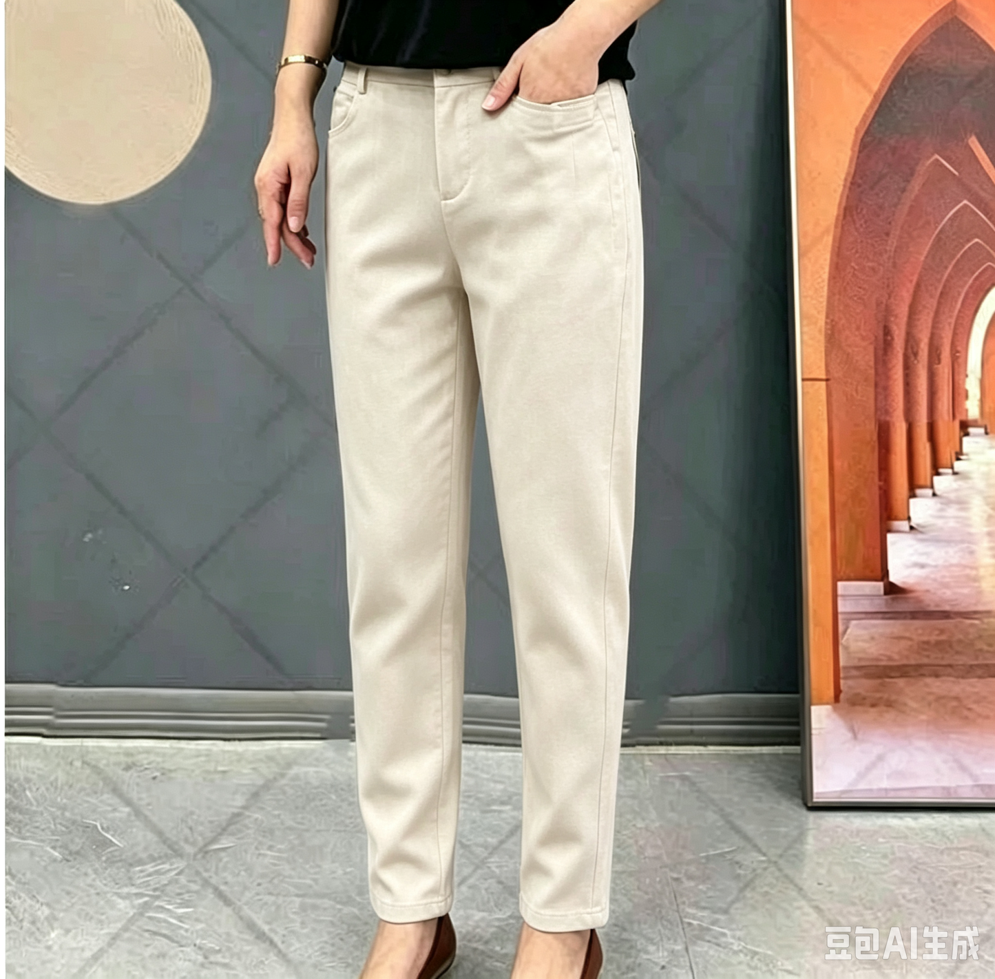 🎁Limited time 50% OFF⏳Good Gift🎉Women's Elastic Waist Cotton Trousers