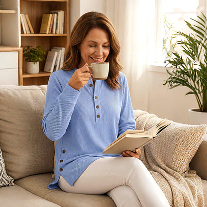 💃Women's Solid Color Crew Neck Long Sleeve Casual Loose Knit Pullover – Cozy Comfort Meets Effortless Style