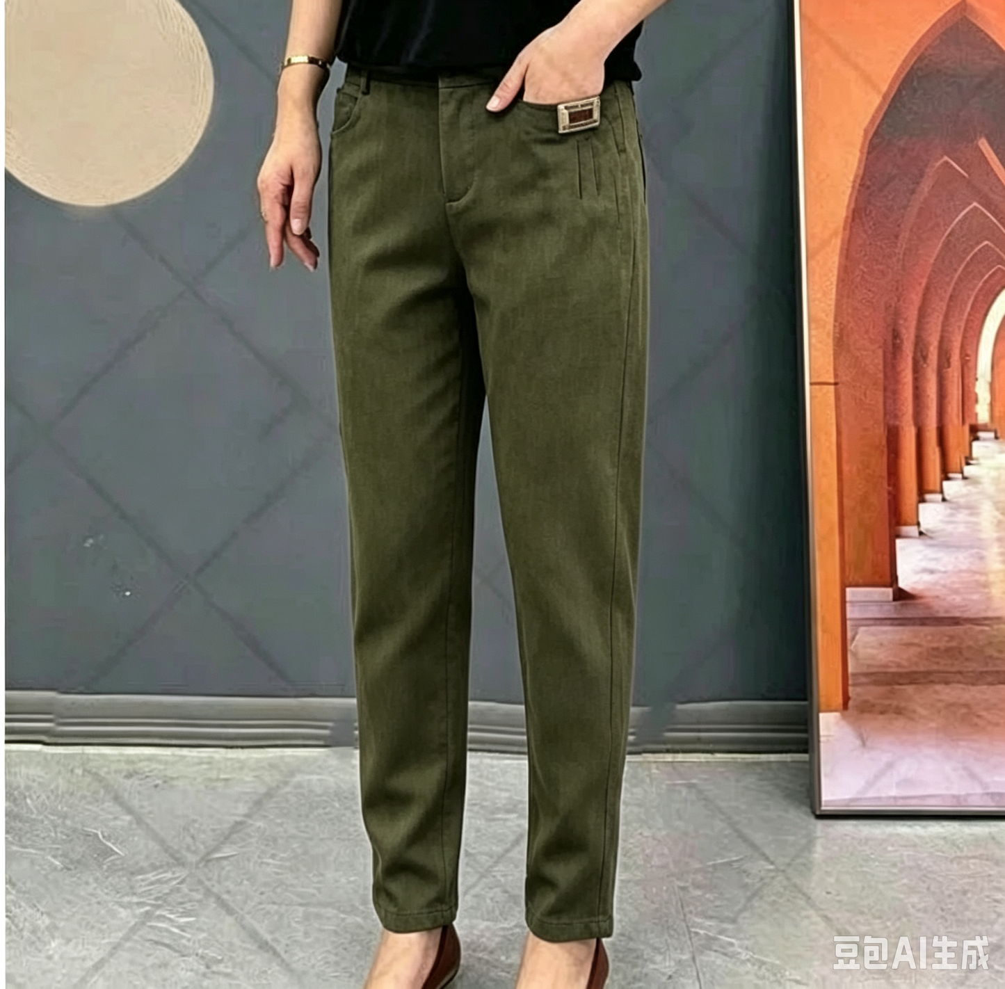 🎁Limited time 50% OFF⏳Good Gift🎉Women's Elastic Waist Cotton Trousers