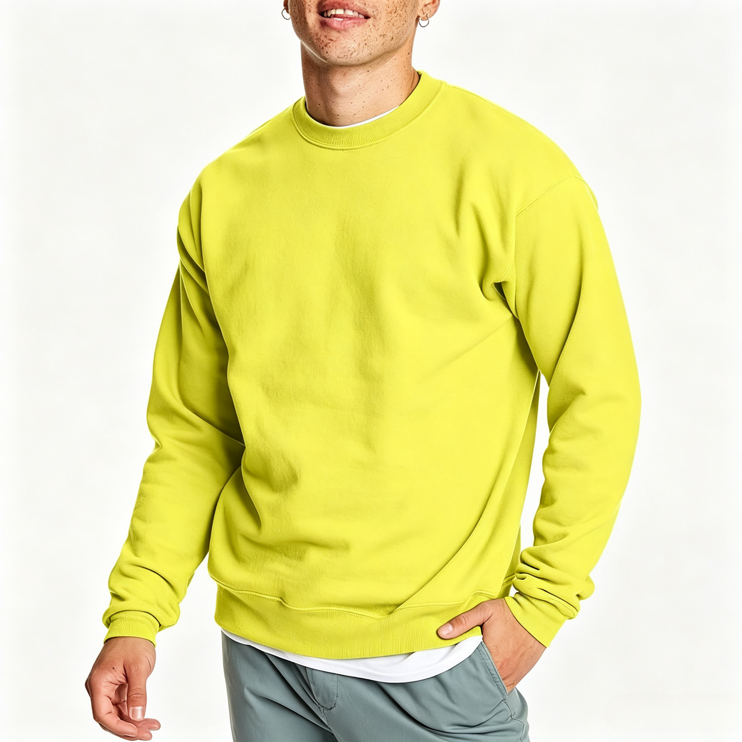 Men's Sweatshirt, EcoSmart Fleece Crewneck Sweatshirt, Big & Tall Available, 1 or 8-Pack