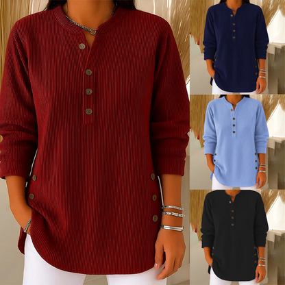 💃Women's Solid Color Crew Neck Long Sleeve Casual Loose Knit Pullover – Cozy Comfort Meets Effortless Style