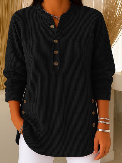💃Women's Solid Color Crew Neck Long Sleeve Casual Loose Knit Pullover – Cozy Comfort Meets Effortless Style