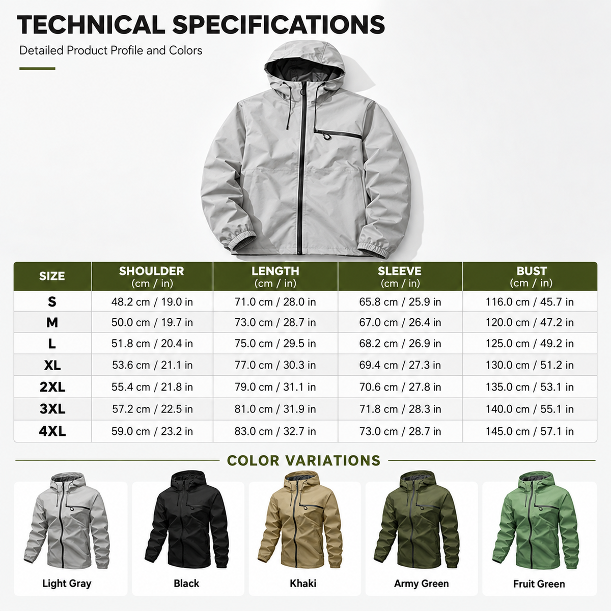 💥 All-Weather Utility | Men's Waterproof Oversized Hooded Jacket