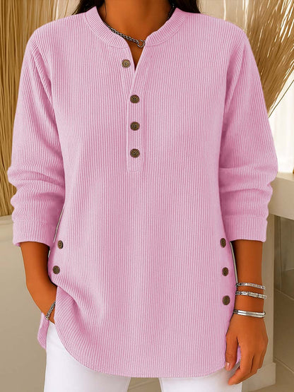 💃Women's Solid Color Crew Neck Long Sleeve Casual Loose Knit Pullover – Cozy Comfort Meets Effortless Style