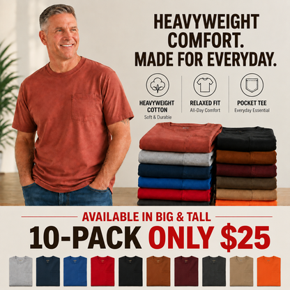 Classic Heavyweight Pocket Work Tee – Relaxed Fit, Built for Everyday Work