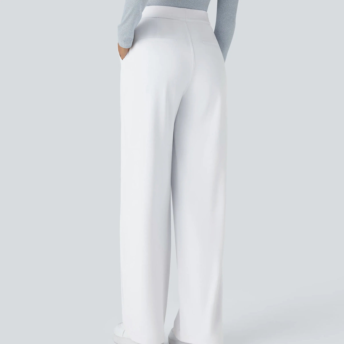 High Waisted Pocket Straight Leg Work Pants