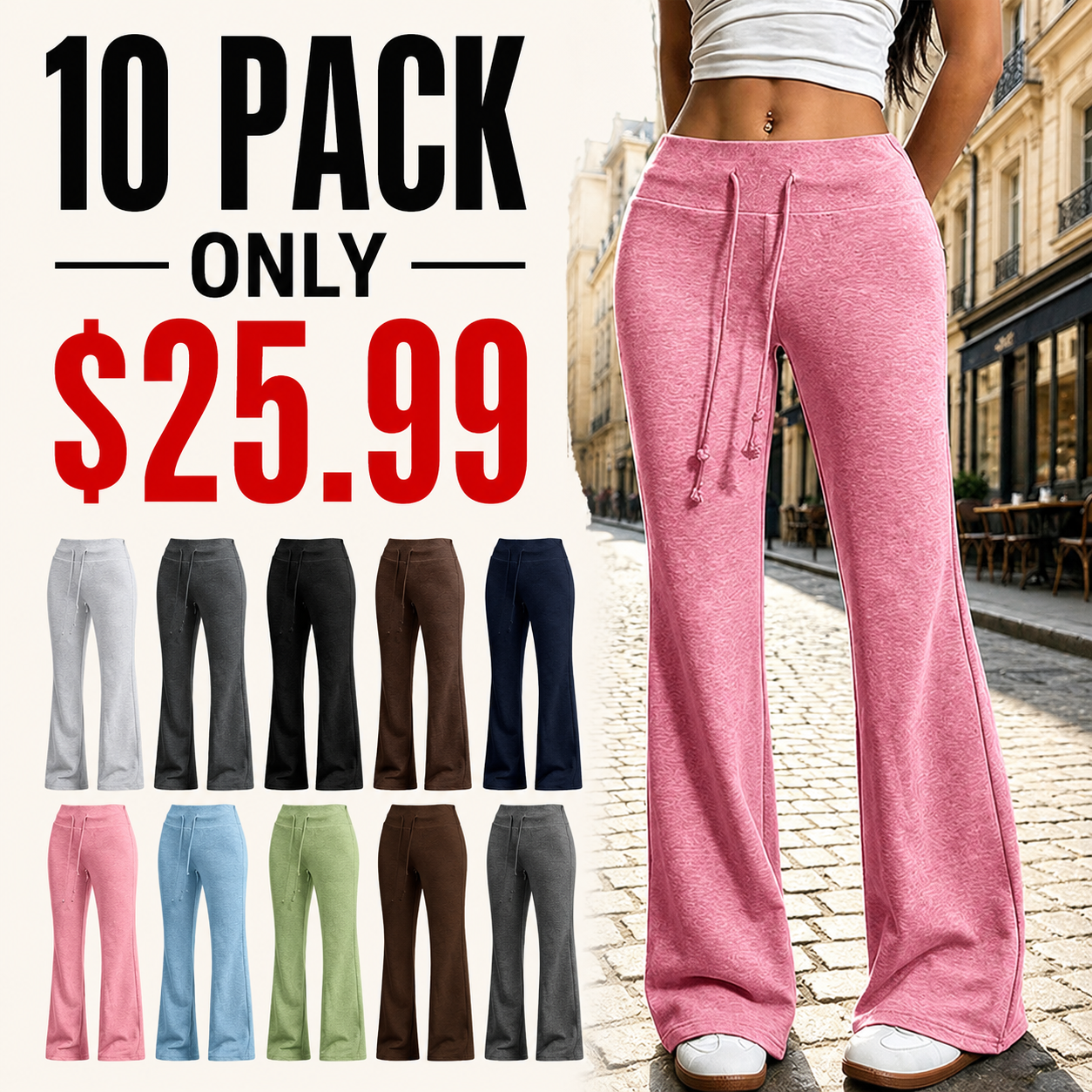 🌸Hot Sale 50% OFF👖Women's High Waisted Flare Pants