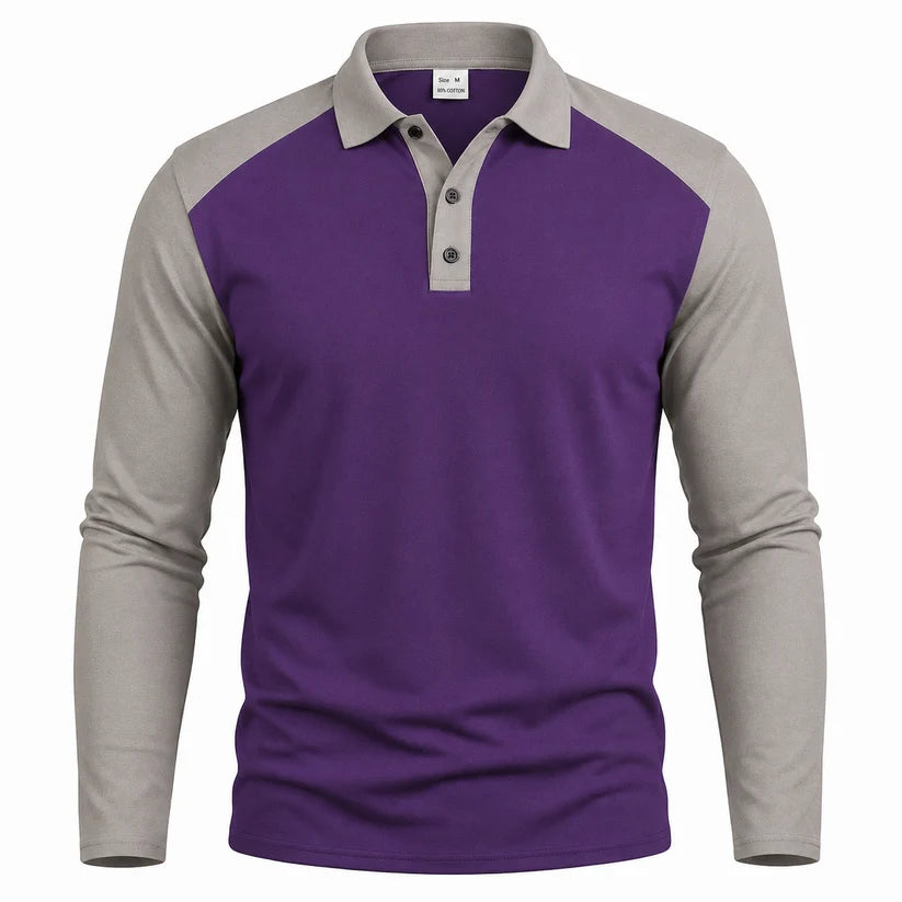 New Fall Collection-Men's Casual Color-Block Long Sleeve Shirt