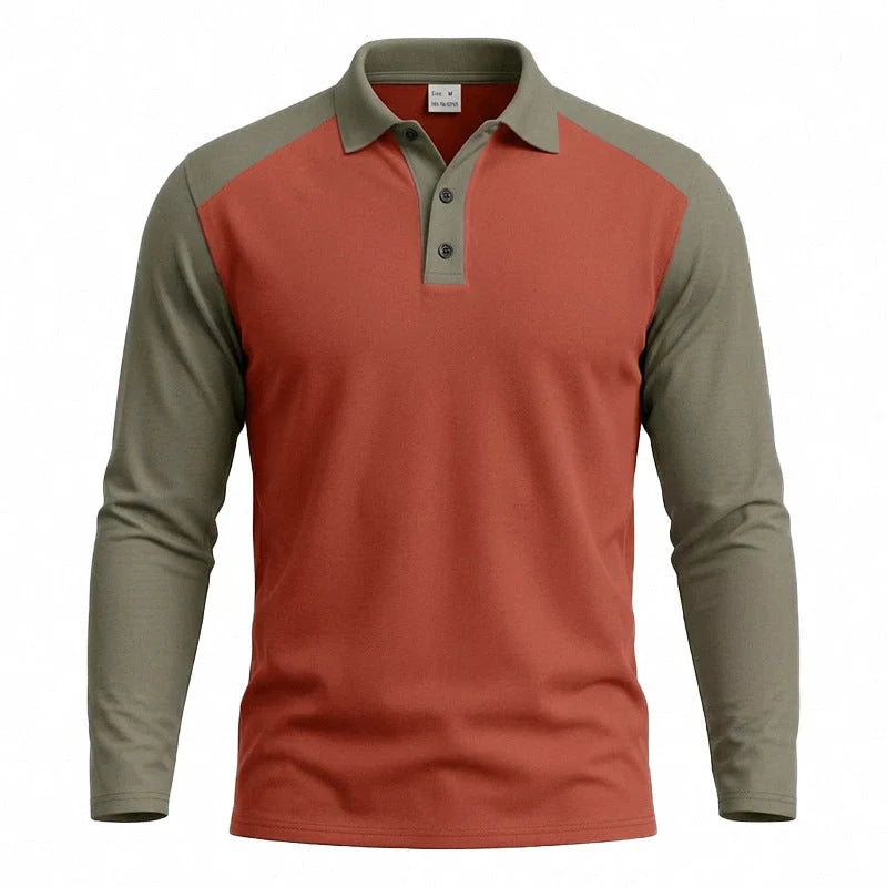 New Fall Collection-Men's Casual Color-Block Long Sleeve Shirt
