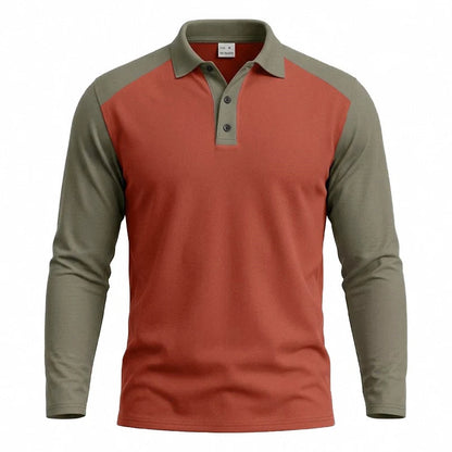 New Fall Collection-Men's Casual Color-Block Long Sleeve Shirt