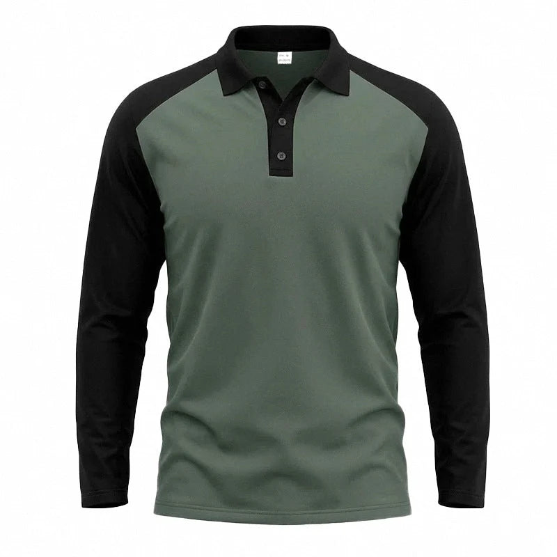 New Fall Collection-Men's Casual Color-Block Long Sleeve Shirt
