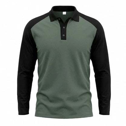New Fall Collection-Men's Casual Color-Block Long Sleeve Shirt