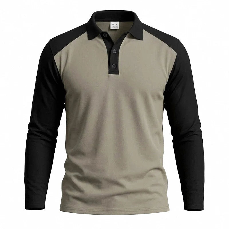 New Fall Collection-Men's Casual Color-Block Long Sleeve Shirt