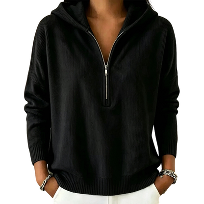 ✨ Women's Half Zip Hooded Sweatshirt – Cozy Comfort Meets Effortless Everyday Style