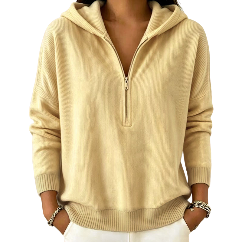 ✨ Women's Half Zip Hooded Sweatshirt – Cozy Comfort Meets Effortless Everyday Style