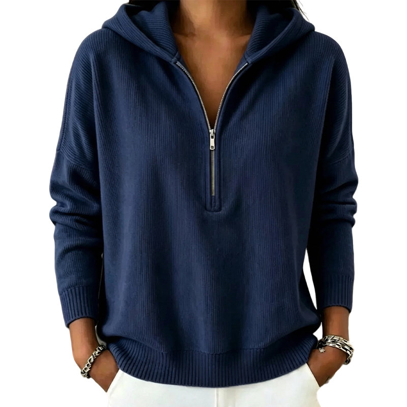 ✨ Women's Half Zip Hooded Sweatshirt – Cozy Comfort Meets Effortless Everyday Style