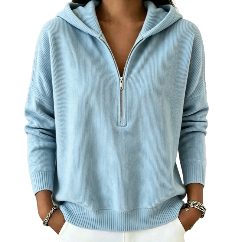 ✨ Women's Half Zip Hooded Sweatshirt – Cozy Comfort Meets Effortless Everyday Style
