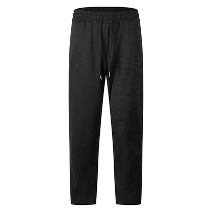 Pull On & Go | Men's Waffle-Knit Drawstring Straight-Leg Pants