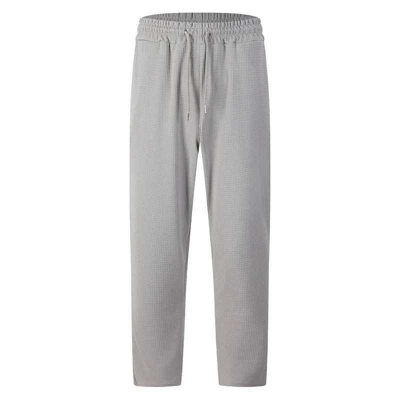 Pull On & Go | Men's Waffle-Knit Drawstring Straight-Leg Pants