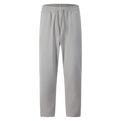 Pull On & Go | Men's Waffle-Knit Drawstring Straight-Leg Pants